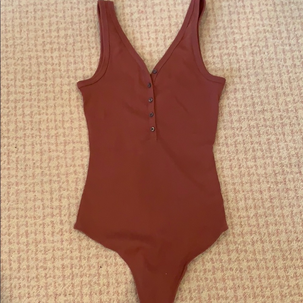 Maroon body suit
